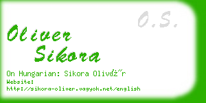 oliver sikora business card